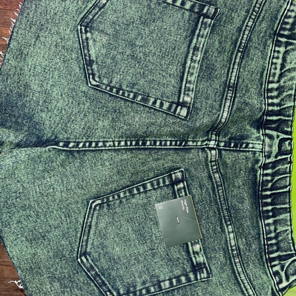 Green Denim shorts